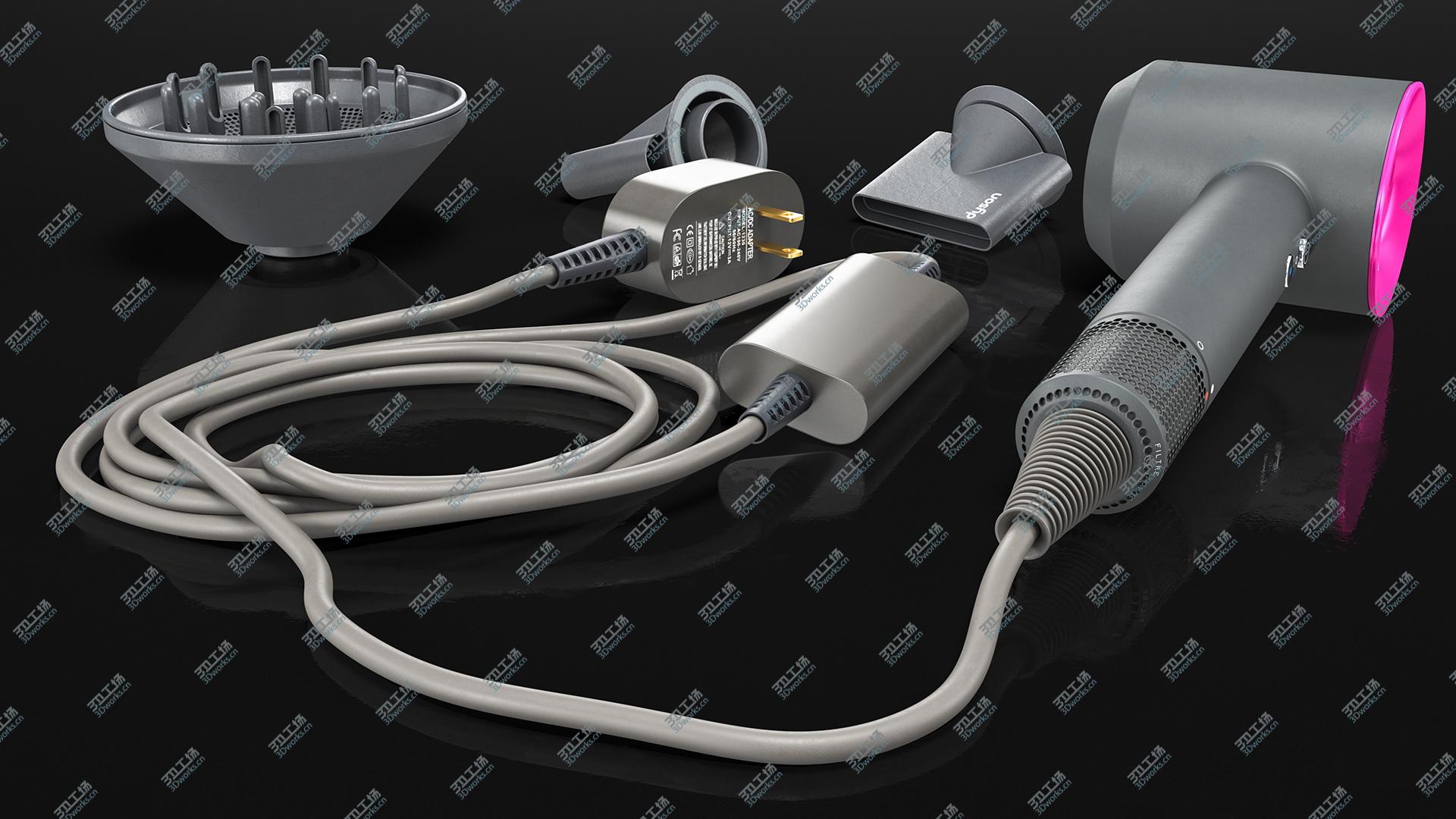 images/goods_img/202105072/Dyson Supersonic Hair Dryer with Attachments Set 3D model/4.jpg